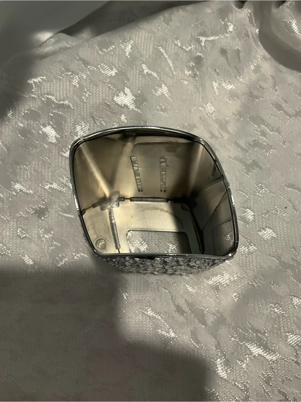 Bath & Body Works Silver Jeweled Foaming Soap Holder